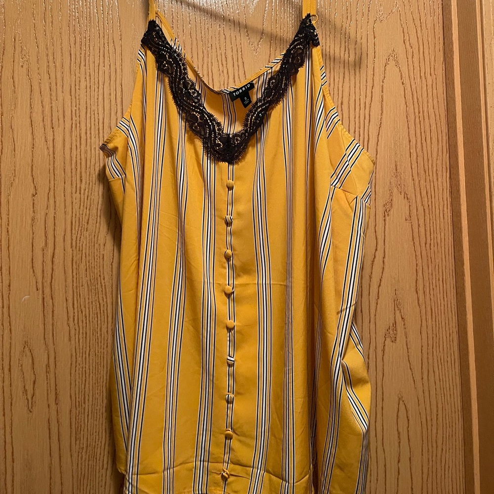 Torrid silk and lace camisole